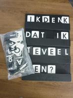 Leesplank hout  / Letter plank / letterbord zwart wit, Ophalen of Verzenden, Zo goed als nieuw