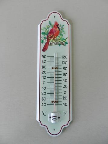 Emaille thermometer met vogel  beschikbaar voor biedingen