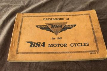BSA 1947 motorcycles spare parts catalogue M21 22 C10 11 B33 beschikbaar voor biedingen