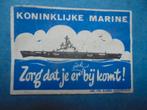 Oude lucifermerk Koninklijke Marine Hr. Ms. Karel Doorman, Verzamelen, Ophalen of Verzenden, Zo goed als nieuw, Luciferdoosjes of -merken