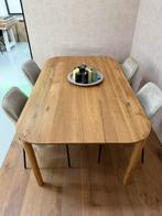 Massief eiken eettafel japandi tafel 185x110cm scandinavisch, Ophalen of Verzenden
