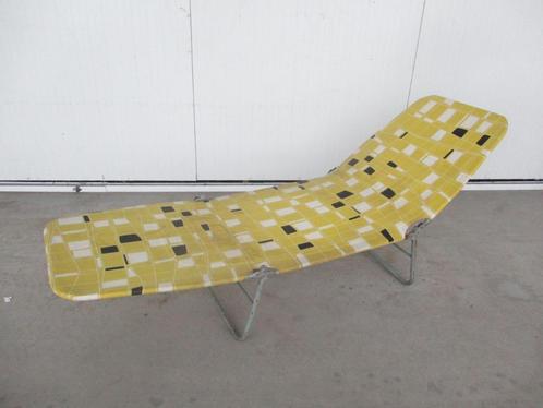 Vintage opklapbaar ligbed Elesco Duits design jaren 50 60, Tuin en Terras, Ligbedden, Gebruikt, Ophalen