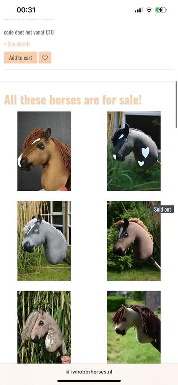 IW nieuwe hobbyhorse stokpaarden beschikbaar voor biedingen