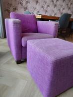 Paarse fauteuil/stoel Kartell collection- verkleurde stof, Huis en Inrichting, Ophalen, Gebruikt, 75 tot 100 cm, Stof