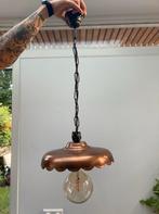 Lamp bloem koper retro, Huis en Inrichting, Lampen | Hanglampen, Ophalen, Gebruikt, Toffe sfeervolle oude koperen lamp., Metaal
