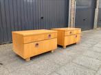 Vintage klein ladekastje klepkast jaren 60 retro, Huis en Inrichting, Ophalen, Minder dan 50 cm, Gebruikt, Teakhout