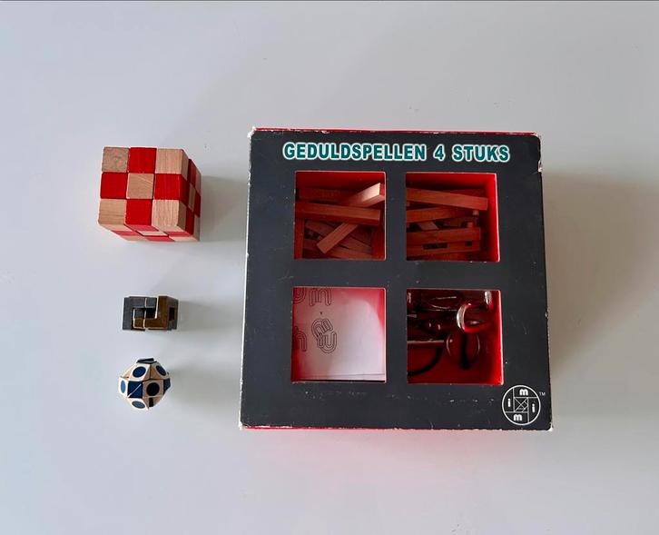 Geduldspellen 4 Stuks - Vintage Houten Puzzels, Hobby en Vrije tijd, Denksport en Puzzels, Gebruikt, Overige typen, Ophalen