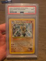 Giovanni's Machamp Holo PSA 9, Hobby en Vrije tijd, Verzamelkaartspellen | Pokémon, Ophalen of Verzenden, Zo goed als nieuw, Losse kaart
