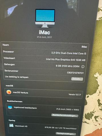Apple iMac 21.5 inch beschikbaar voor biedingen