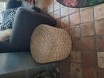 Rieten poef, Huis en Inrichting, Banken | Voetenbanken en Poefen, Gebruikt, Verzenden, Riet of Rotan, 50 tot 75 cm