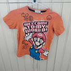 Oranje Super Mario t-shirt 122, Kinderen en Baby's, Kinderkleding | Maat 122, Jongen of Meisje, Shirt of Longsleeve, Ophalen