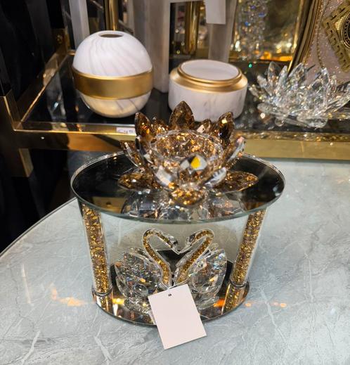 Gouden Kristallen Zwanen, Huis en Inrichting, Woonaccessoires | Wanddecoraties, Nieuw, Verzenden