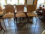 Mooie hoge rieten stoelen, Huis en Inrichting, Stoelen, Ophalen, Gebruikt, Riet of Rotan, Drie