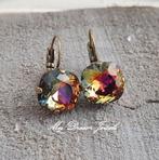 Oorbellen Square Shades of Autumn met Swarovski Crystal, Met kristal, Overige materialen, Hangers, Overige kleuren