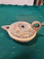 olielamp grieks beschilderd jaren 60, Ophalen of Verzenden, 'T Olde Gre-j, Info@toldegrej.nl, Endepoelstraat 20f Didam