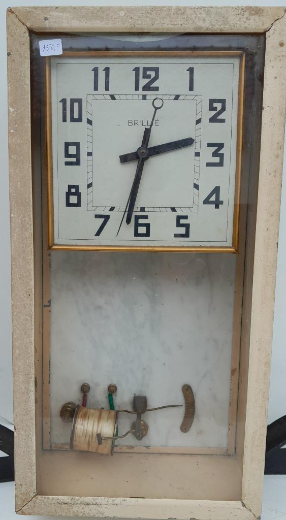 Brillié klok in originele kleur verf. € 150,00, Antiek en Kunst, Antiek | Klokken, Ophalen