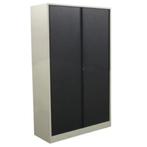 Ahrend Roldeurkast Lichtgrijs Zwart 195 x 120 x 45 B-Keus, Huis en Inrichting, Met slot, 25 tot 50 cm, Metaal, 100 tot 150 cm