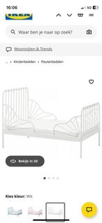 Meegroeibed ikea minnen wit incl peutermatras&1pers matras, Kinderen en Baby's, Kinderkamer | Bedden, Ophalen, 70 tot 85 cm, Zo goed als nieuw