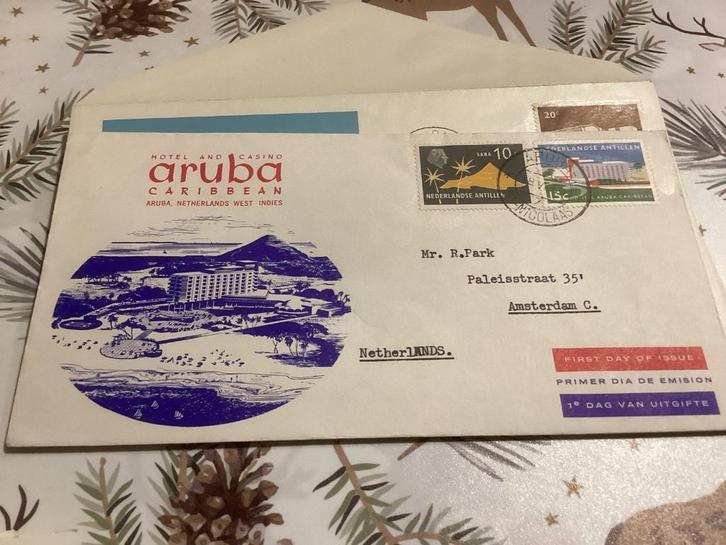 No6507 Nederlandse Antillen E9 gelopen anders Heb ook Albums, Postzegels en Munten, Postzegels | Eerstedagenveloppen, Beschreven