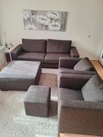 Bankstel, 2 fauteuils, hocker en poef!  Van merk Woood, Ophalen, Gebruikt