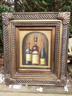 Schilderij "Dranken Cabinet" Olieverf op Paneel in Sierlijst, Ophalen of Verzenden