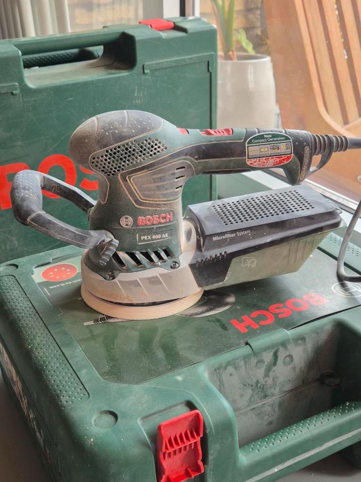 Bosch PEX 400 AE Schuurmachine - Excentrisch, Doe-het-zelf en Verbouw, Gereedschap | Schuurmachines, Gebruikt, Excentrische schuurmachine