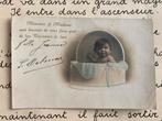 1908 Baby in hoedendoos - Geboortekaartje, Verzamelen, Ophalen of Verzenden, Voor 1920, Gelopen, Kinderen