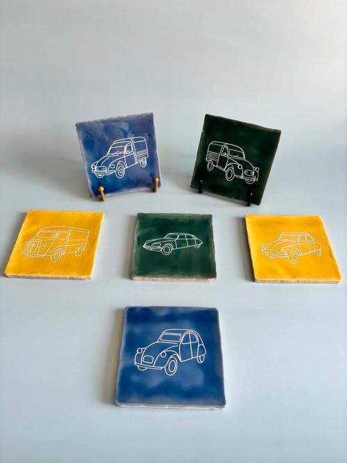 2CV Tegeltjes - Handgemaakt, Verzamelen, Automerken, Motoren en Formule 1, Nieuw, Ophalen of Verzenden