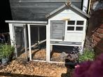 Luxe houten konijnenhok (kipjes) met ren |  €150, Ophalen, Zo goed als nieuw, Kippenhok of Kippenren