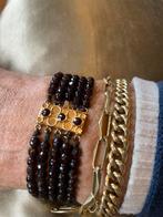 Prachtige Granaten Armband. Groot gouden slot, Sieraden, Tassen en Uiterlijk, Antieke sieraden, Ophalen of Verzenden, Goud, Armband