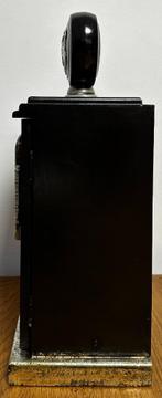 Route 66 zwarte kleine benzinepomp kast van hout decoratie, Info@deconoord.nl, Deco Noord, Nieuw, Ophalen of Verzenden