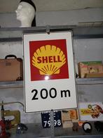 Emaille reclamebord Shell 200 meter., Verzamelen, Merken en Reclamevoorwerpen, Reclamebord, Ophalen of Verzenden, Zo goed als nieuw