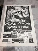 Vintage Poster VZW Wilde Delikatessen presents Meat & White, Deurposter of groter, Ophalen of Verzenden, Muziek, Rechthoekig Staand