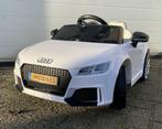 Audi TT'RS 12v zwart - RC – Leder zit – Rubberband Blue, Kinderen en Baby's, Ophalen of Verzenden, Nieuw