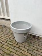 Bloembak grijs plastic, Tuin en Terras, Bloembakken en Plantenbakken, Kunststof, Minder dan 30 cm, Rond, Ophalen of Verzenden
