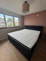 Boxspring 180x220, Gebruikt, Tweepersoons, Grijs, Ophalen of Verzenden