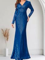 Koningsblauwe Galajurk met lange mouwen mt 36/38, Ophalen of Verzenden, Nieuw, Blauw, Overige typen