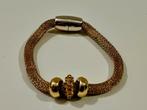 Goudkleurige armband met bedels, Sieraden, Tassen en Uiterlijk, Armbanden, Overige materialen, Ophalen of Verzenden, Zo goed als nieuw