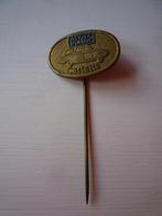 Castella Actief Blauw Metalen Speldje Speld Metaal, Verzamelen, Ophalen of Verzenden, Zo goed als nieuw, Merk, Speldje of Pin