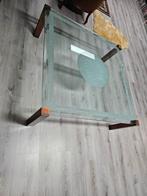 Grote glazen design salontafel  voor €275,-, Ophalen, Gebruikt, 100 tot 150 cm, 50 tot 100 cm