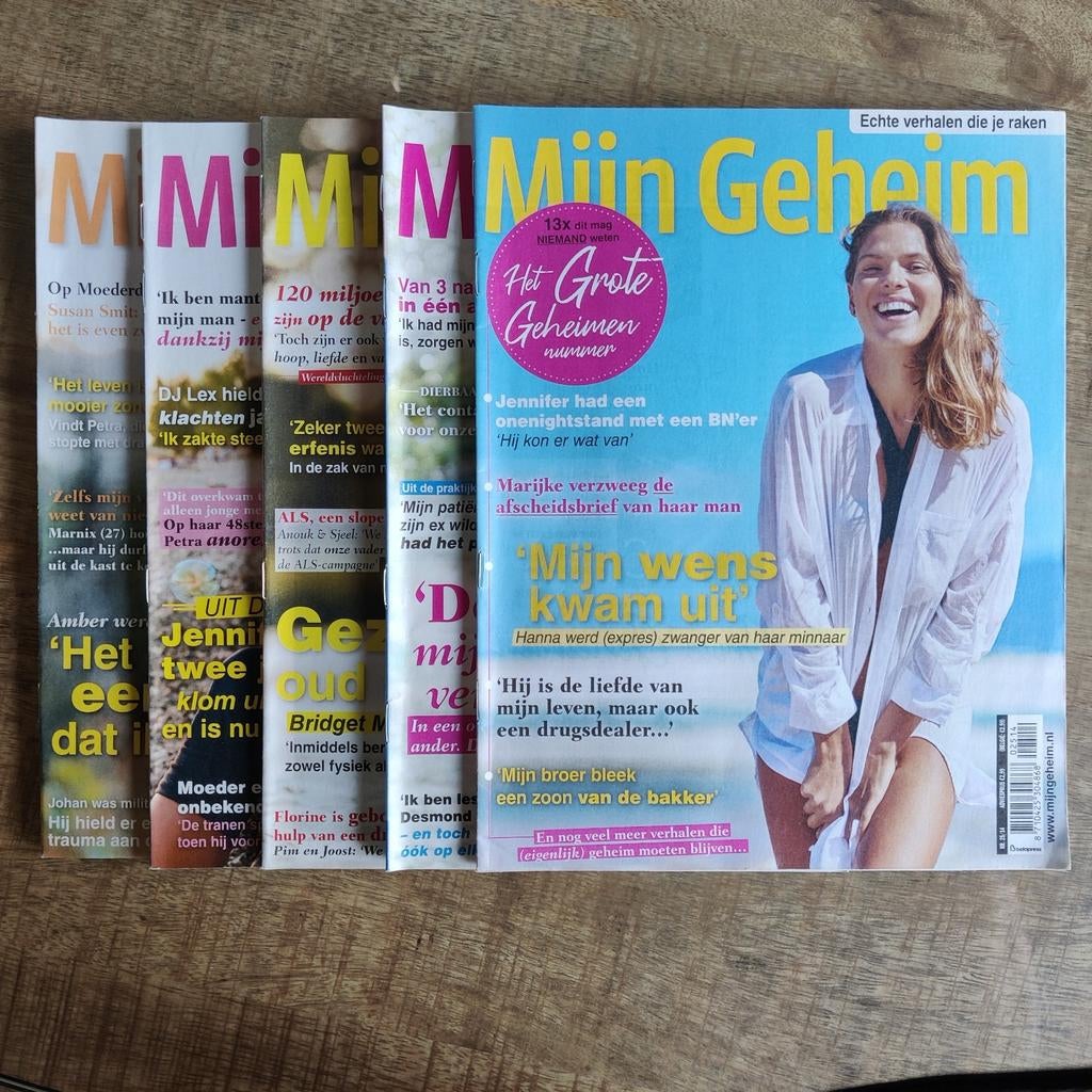 5x Mijn Geheim, Boeken, Tijdschriften en Kranten, Ophalen of Verzenden, Zo goed als nieuw, Damesbladen