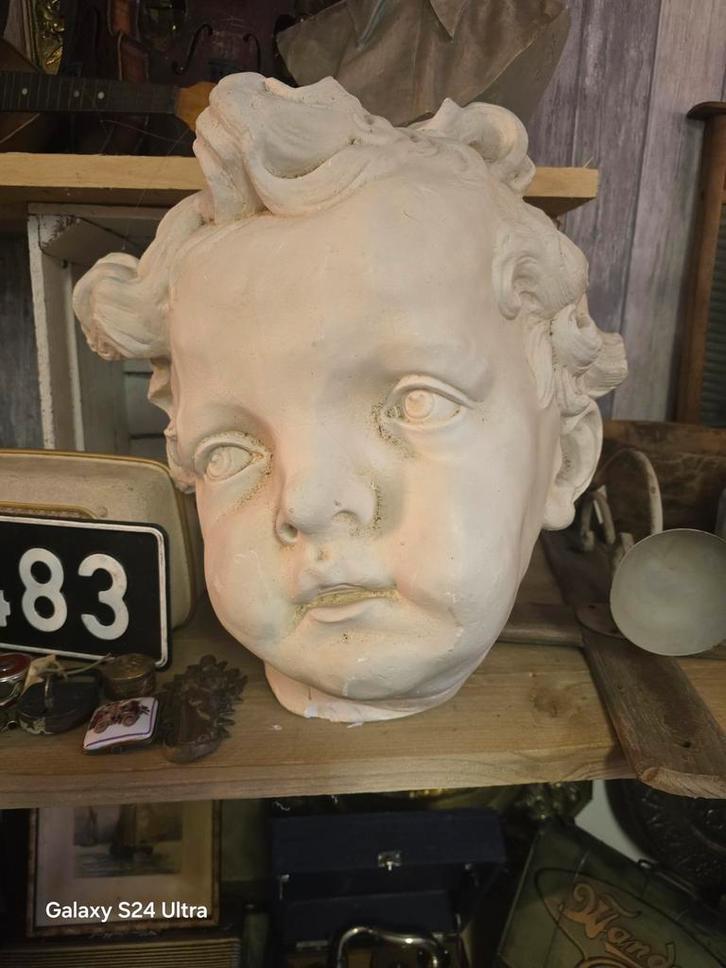 Engelen Hoofd grote 47x47cm, Antiek en Kunst, Antiek | Religie, Ophalen