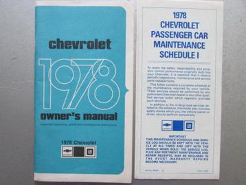1978 CHEVROLET Full-Size owner's manual, Engels beschikbaar voor biedingen
