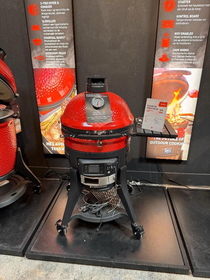 Kamado Joe Konnected Joe, Tuin en Terras, Houtskoolbarbecues, Zo goed als nieuw, Ophalen of Verzenden