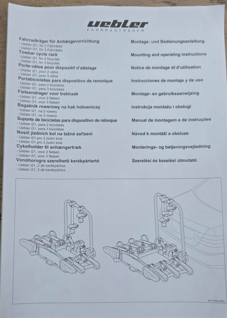 Uebler i21, Ophalen, Nieuw, Trekhaakdrager
