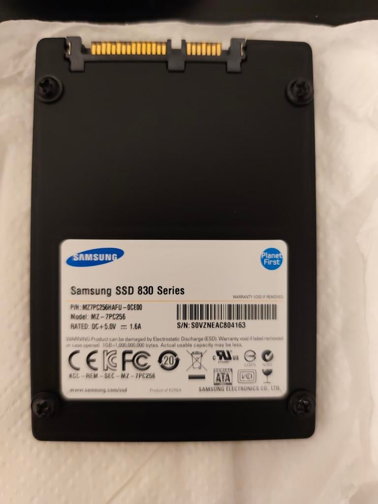 Samsung SSD 830 Series 256GB, Ophalen of Verzenden, Zo goed als nieuw, Samsung, Laptop