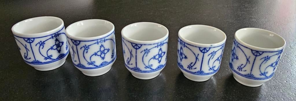 5 eierdopjes Jäger Eisenberg Blau Saks, Gebruikt, Overige typen, Ophalen of Verzenden, Overige stijlen