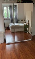 Spiegelkledingkast, Huis en Inrichting, Kasten | Kledingkasten, Ophalen, Gebruikt, 100 tot 150 cm, 200 cm of meer