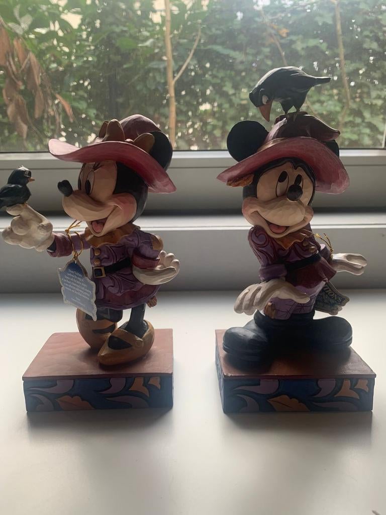 Disney Traditions Mickey & Minnie Mouse Beeldjes, Ophalen of Verzenden, Mickey Mouse, Zo goed als nieuw, Beeldje of Figuurtje