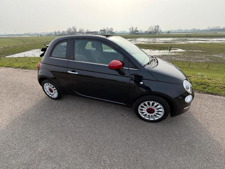 Fiat 500 1.0 70pk Hybrid 2022 Zwart, red edition, Auto's, Fiat, Bedrijf, Airconditioning, Android Auto, Apple Carplay, Bluetooth